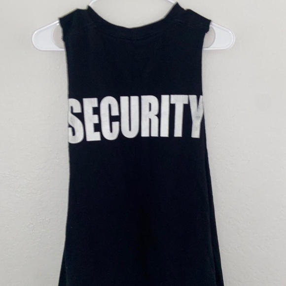 Men’s grunge vintage y2k black short sleeve Leucadian Encinitas Security shirt - Picture 3 of 7